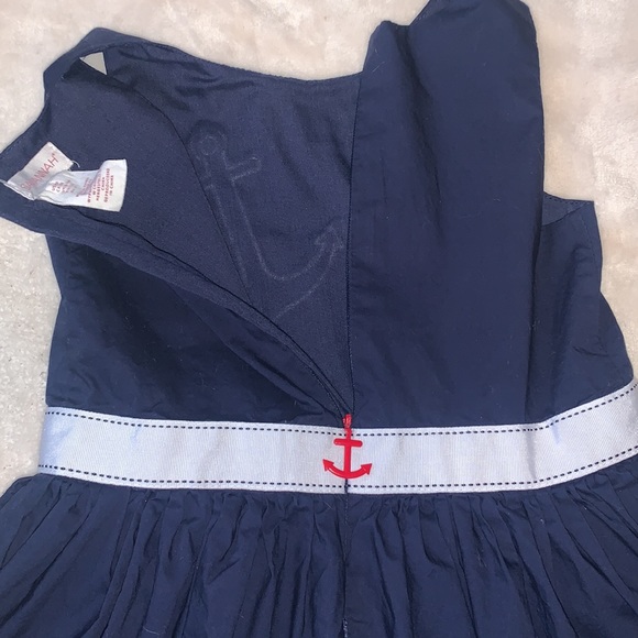 Savannah 6X Navy Blue Nautical Dress Handkerchief Hem EUC - Picture 12 of 13